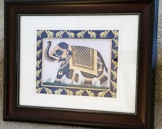 Elephant art. The elephant's trunk is up so that means good luck!