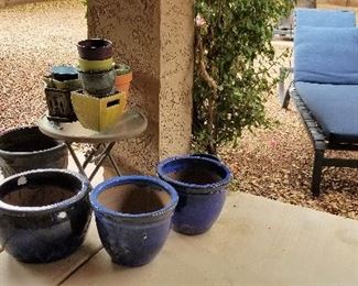 All kinds of colorful pots for sale.
