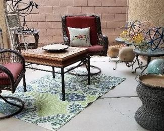 Swivel wicker rockers. Fabulous!