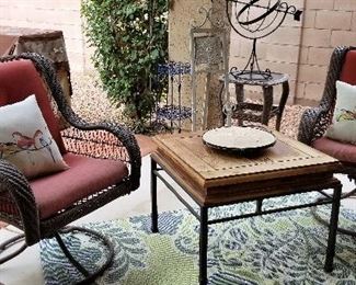 Outdoor heavy tables for sale too.