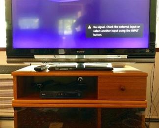 Teak MCM TV stand with swivel top