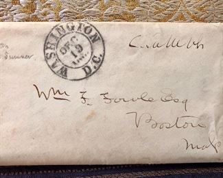 Letter from Charles Sumner from the Senate Chamber