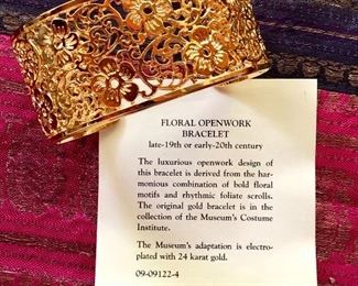 Met Museum Floral Openwork Bracelet