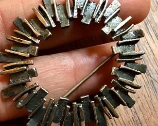 MCM sterling Brutalist pin

