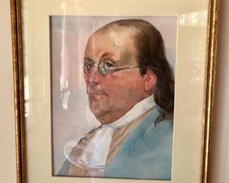 Ben Franklin Watercolor
