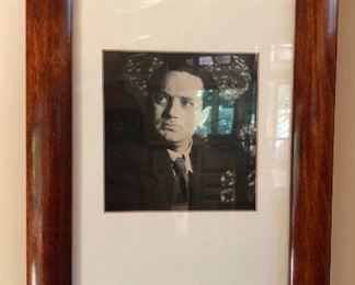 Carl Van Vechten photograph, framed of Thomas Wolfe.
Gelatin silver print.