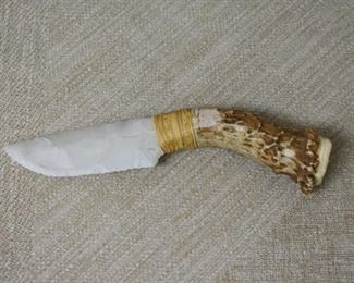 8" Antler Fixed Blade Knife