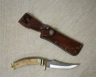 Stag Antler Hunting Knife