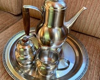 Stainless steel coffee service