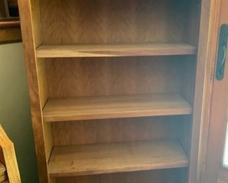Room & Board 60" solid cherry wood bookcase