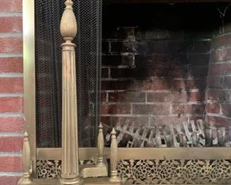 Andirons and Fireplace Screen