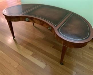 Mahogany Kidney Shaped Cocktail Table