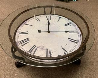 Cocktail Table with Clock 