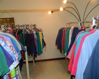 Large volume of new (with tags) scrub pants, tops in sizes XS to 3-4X