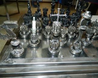 Close up of chess pieces
