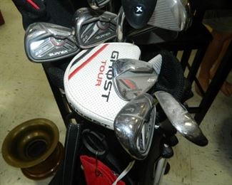 Close up of golf bag and clubs