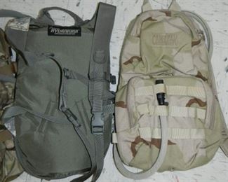 Close up of backpacks