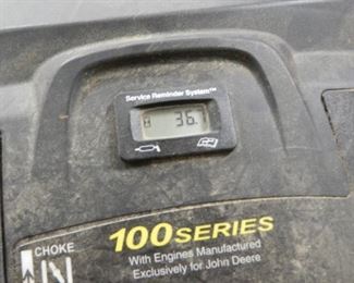 Hours on John Deere lawn tractor - 36!