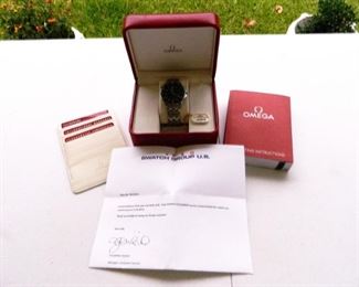 Omega Seamaster Watch in case with original paperwork and box