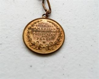 Back of 1901 Pan American Exposition medallion