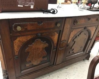 Close up of vintage buffet