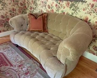 Tufted Back Rolled Arm Sofa