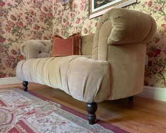 Tufted Back Rolled Arm Sofa
