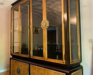 Chinoiserie Style Dining Set, China Hutch