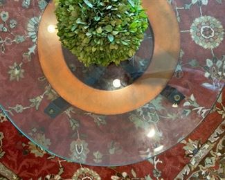 Glass Top Round Cocktail Table