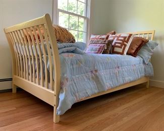 Slat Sleigh Bed, Twin, PAIR