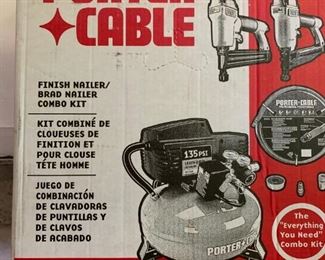 Porter Cable Finish Nailer and Brad Nailer Combo Kit with Compressor