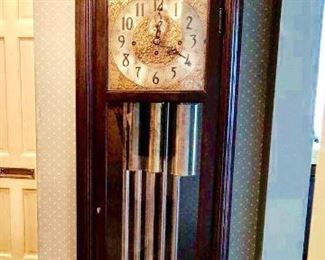 HERSCHEDE GRAND PRIZE MODEL GRANDFATHER CLOCK MOON AND STARS AT TOP