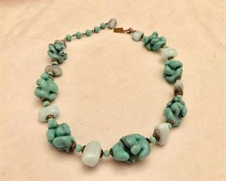 Venetian glass bead necklace