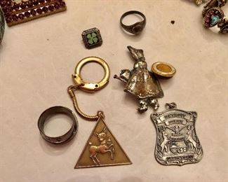 1961 Detroit police In Memorium badge more sterling jewelry