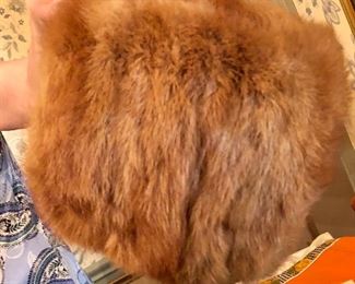 Antique mink muff