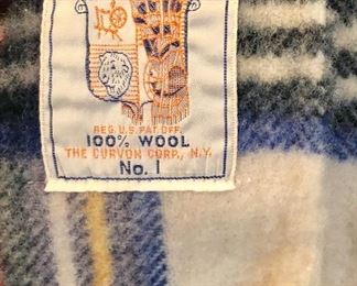 Beautiful c 1950 wool throw