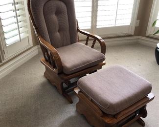 GLIDER ROCKING CHAIR AND OTTOMAN