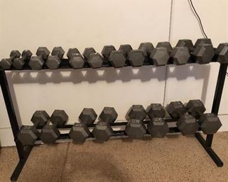 Full hand weight set with stand
