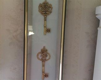 Framed Brass Keys