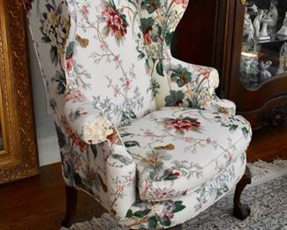 Second Hickory White wing back chair