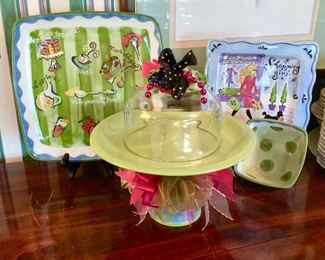 Whimsical Serving pieces. Becky Denny