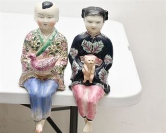 13. Pair of Seated Chinese Figurines
