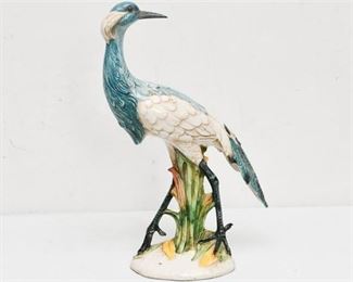 14. Blue Heron Porcelain Statue