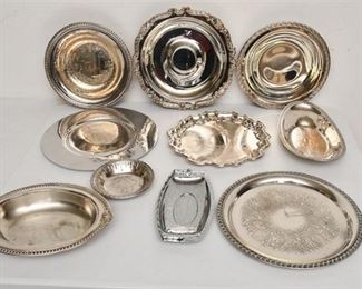 47. Group Lot of Silver Plate Serving Items