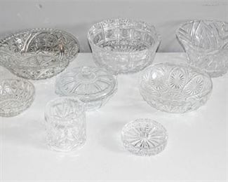 62. Group Lot of Seven Pieces of Cut Glass