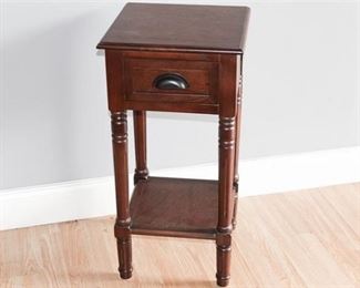 75. Small Single Drawer Wooden Side Table