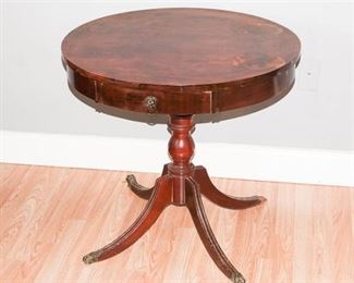 81. Small Round Tea Table with Brass Feet