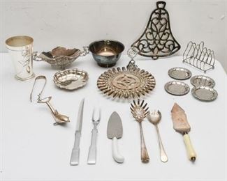 83. Group Lot of Twenty 20 Silver Plate Items