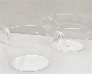 103. Lot of Two 2 Glass Punch Bowls