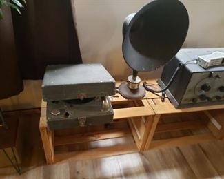 Old record player Rola loud speaker